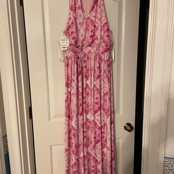 NWT pink tie-dye-look INC maxi dress - Picture 4 of 8